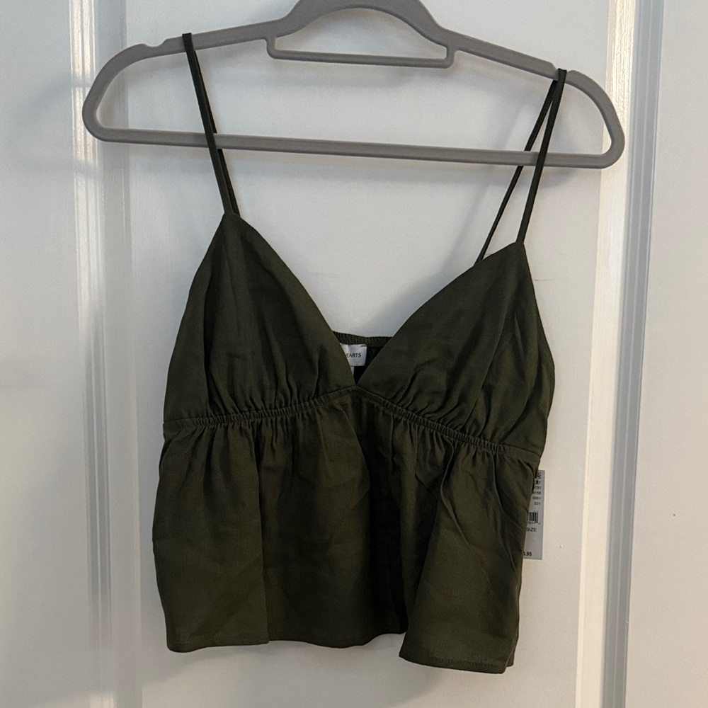 Pacsun Olive Green Linen Top